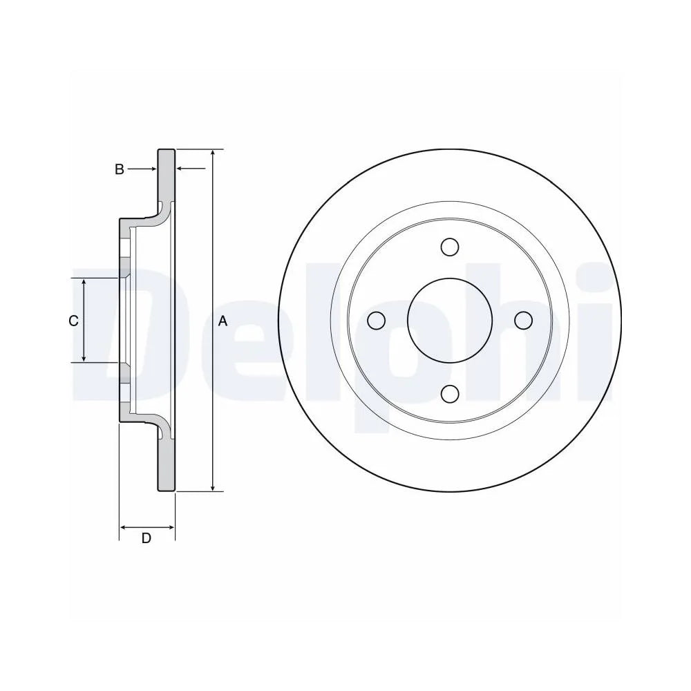Discuri Frana Delphi pentru Ford Fiesta - BG4954C