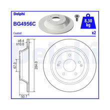 Discuri Frana Delphi pentru Kg Mobility Tivoli/Tivoli Grand, Ssangyong Tivoli/Tivoli Grand/Xlv Suv/Xlv - BG4956C