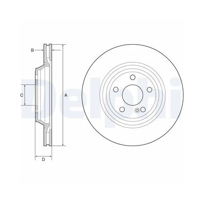 Discuri Frana Delphi pentru Mercedes-Benz Sl - BG4957C