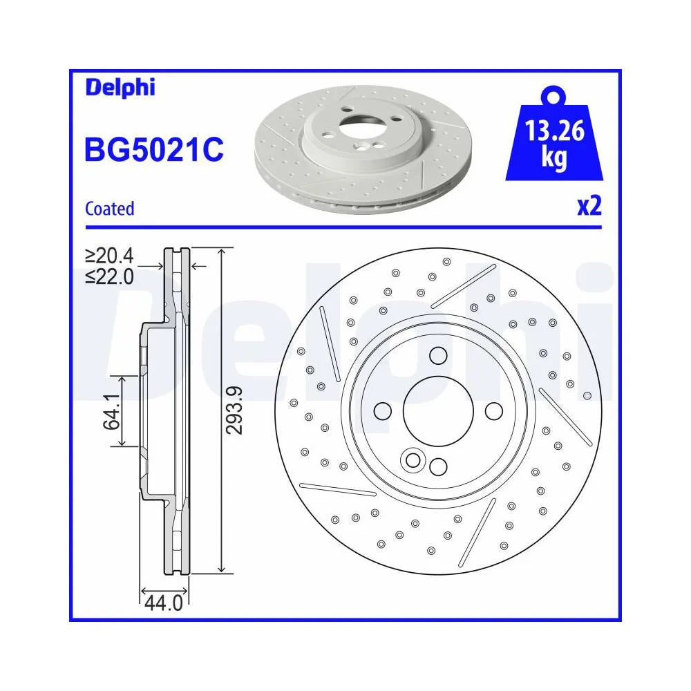 Discuri Frana Delphi pentru Mini Mini/Mini Clubman/Mini Clubvan/Mini Cupe - BG5021C