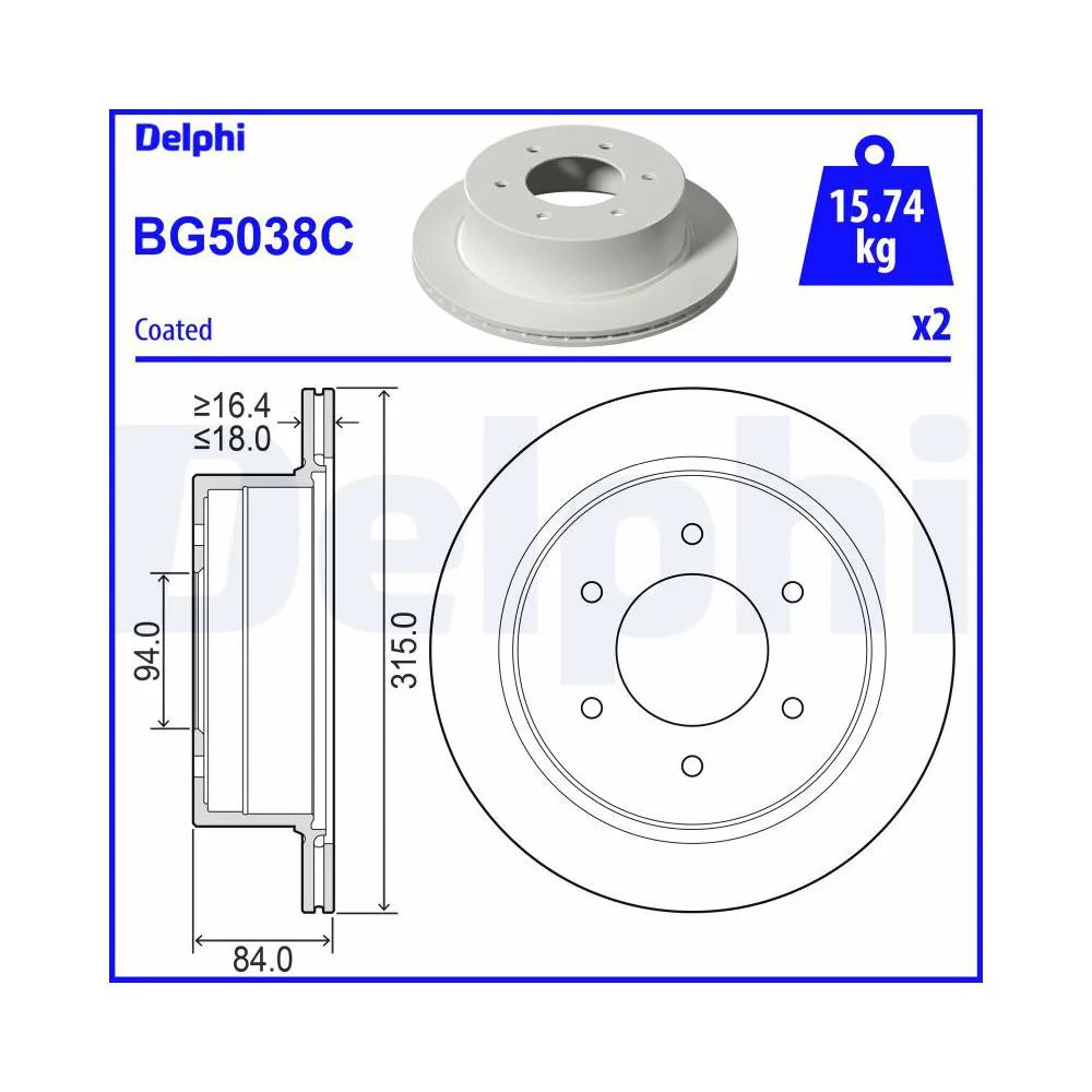 Discuri Frana Delphi - BG5038C