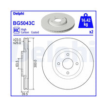 Discuri Frana Delphi pentru Ford Ecosport - BG5043C