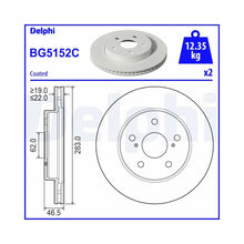 Discuri Frana Delphi pentru Toyota Yaris - BG5152C