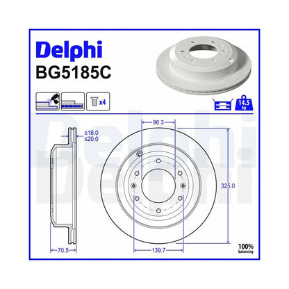 Discuri Frana Delphi pentru Hyundai Staria Bus/Staria - BG5185C