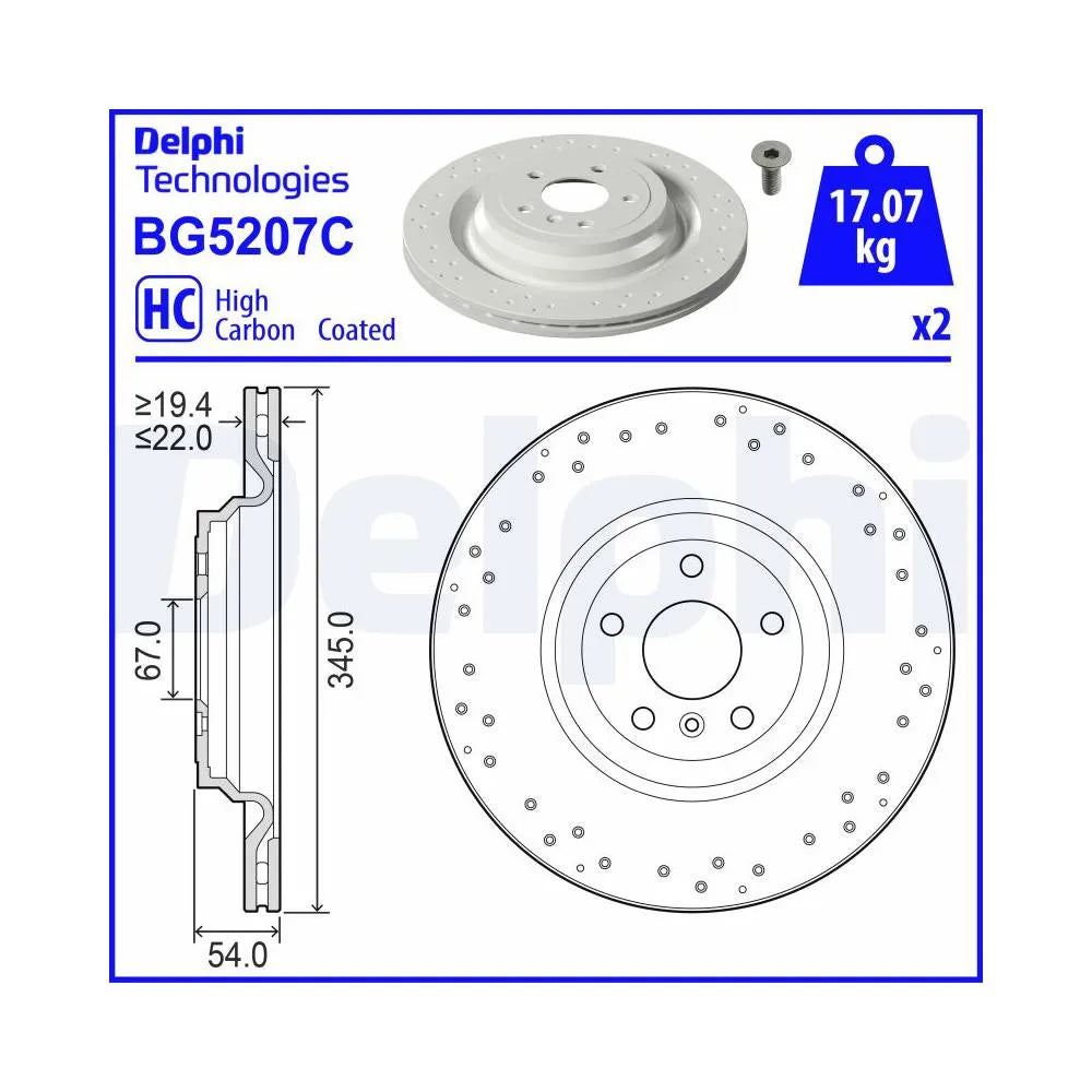 Discuri Frana Delphi pentru Mercedes-Benz Gl Class/M Class - BG5207C