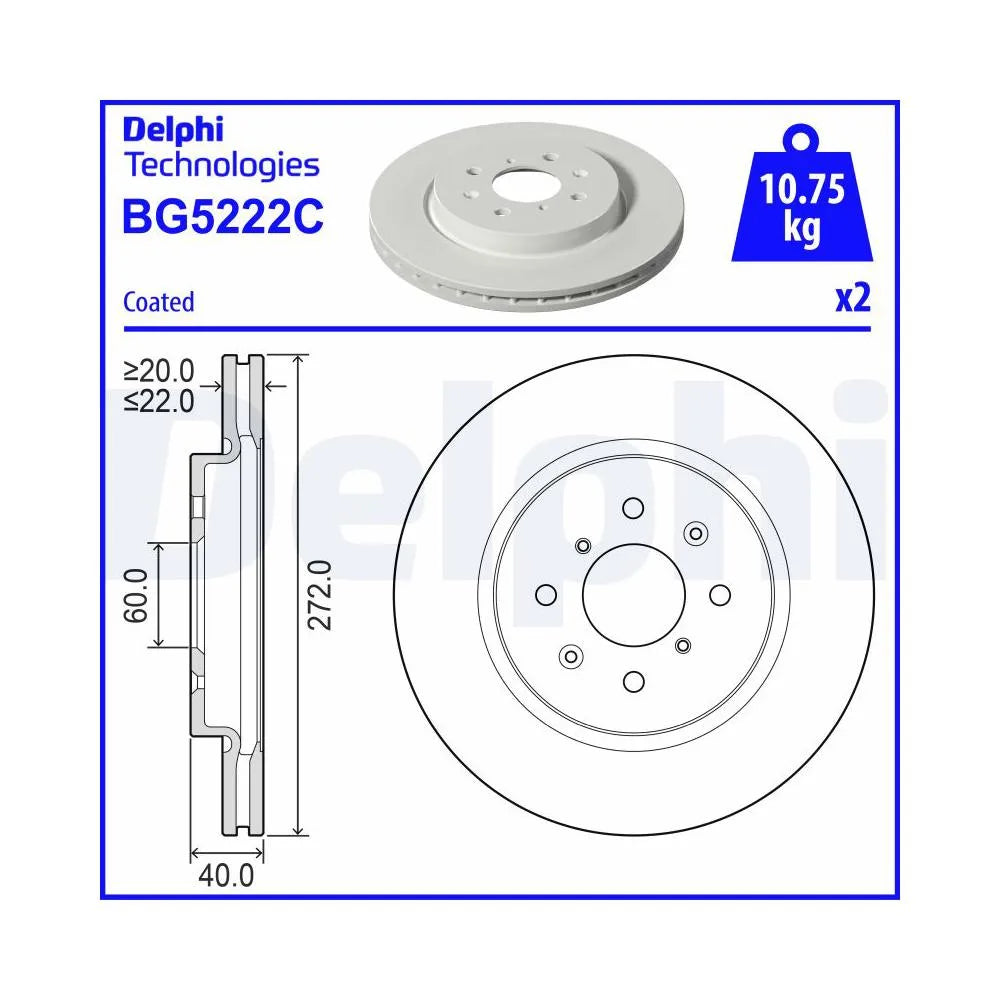 Discuri Frana Delphi pentru Suzuki Swift - BG5222C