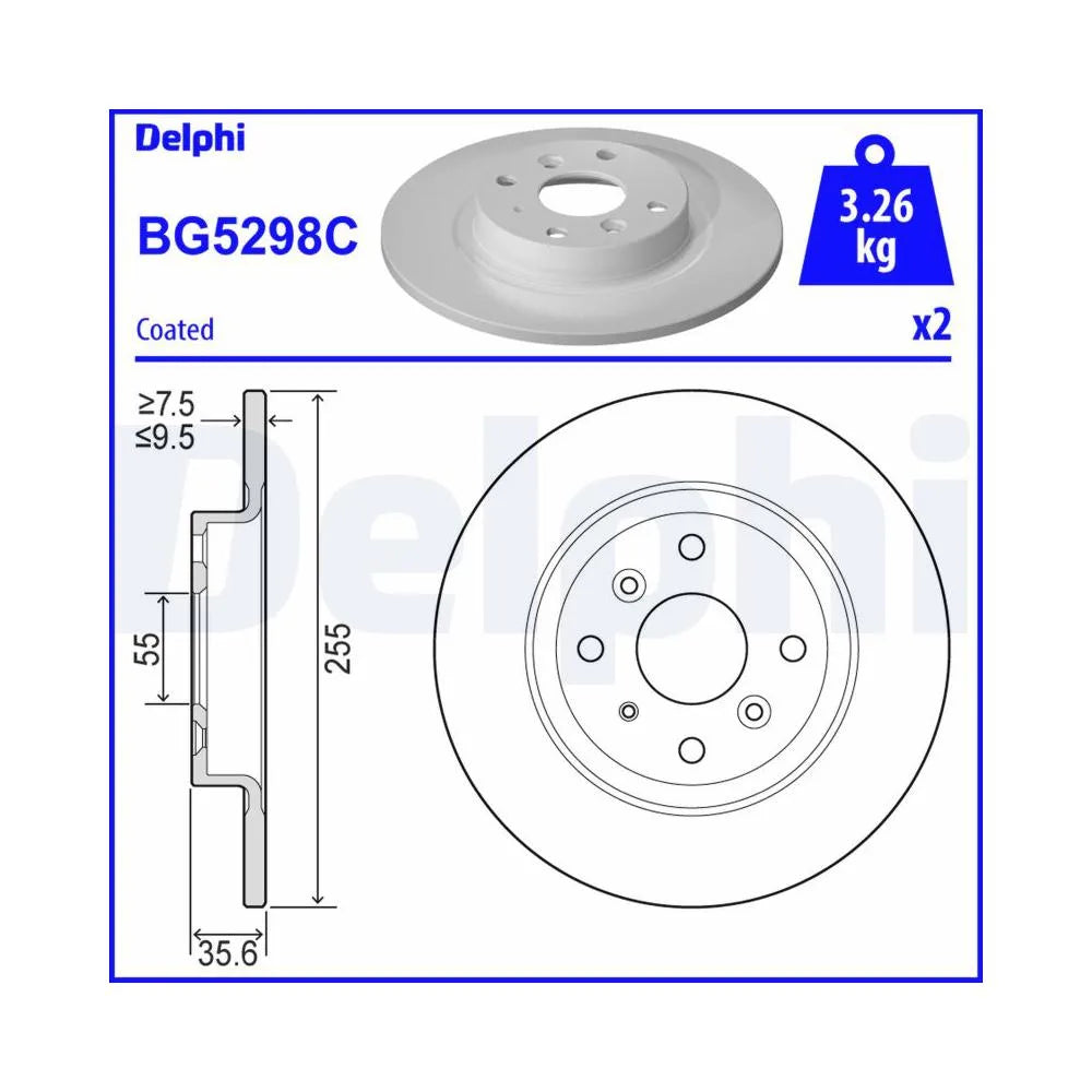Discuri Frana Delphi pentru Mazda 2/Mx 5/Mx 5 Rf - BG5298C