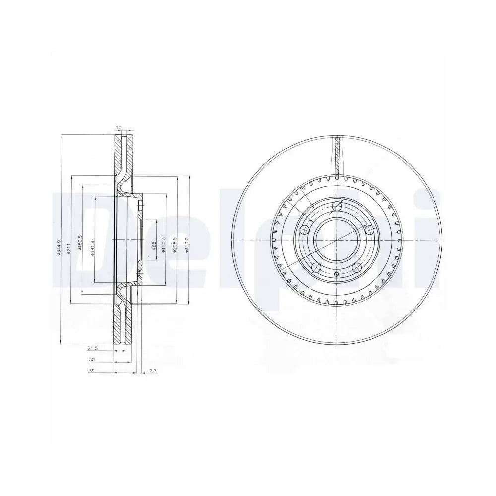 Discuri Frana Delphi pentru Audi A4 - BG9003