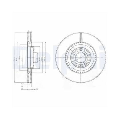 Discuri Frana Delphi pentru Audi A4 - BG9003