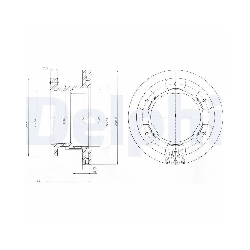 Discuri Frana Delphi pentru Iveco Daily - BG9069