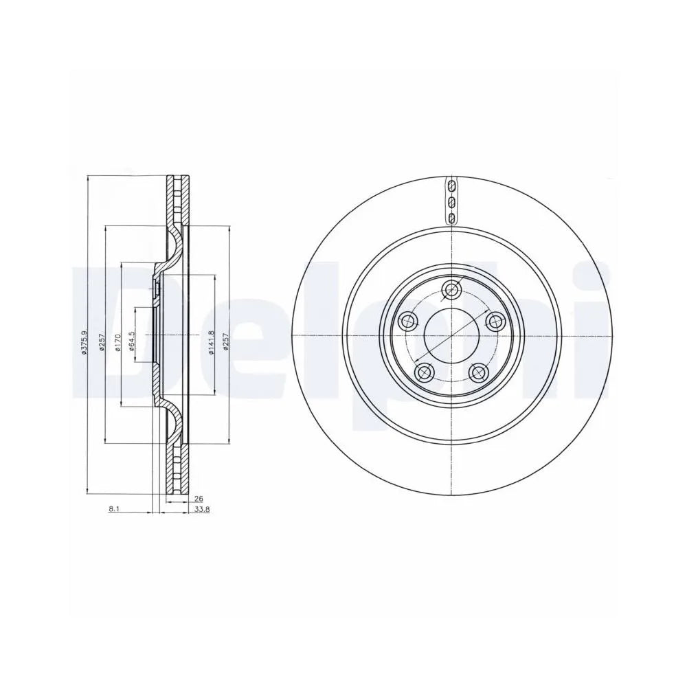 Discuri Frana Delphi pentru Jaguar Xf/Xf Sportbrake/Xj/Xk - BG9103C
