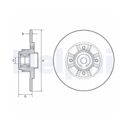 Discuri Frana Delphi pentru Renault Clio/Megane - BG9114RS