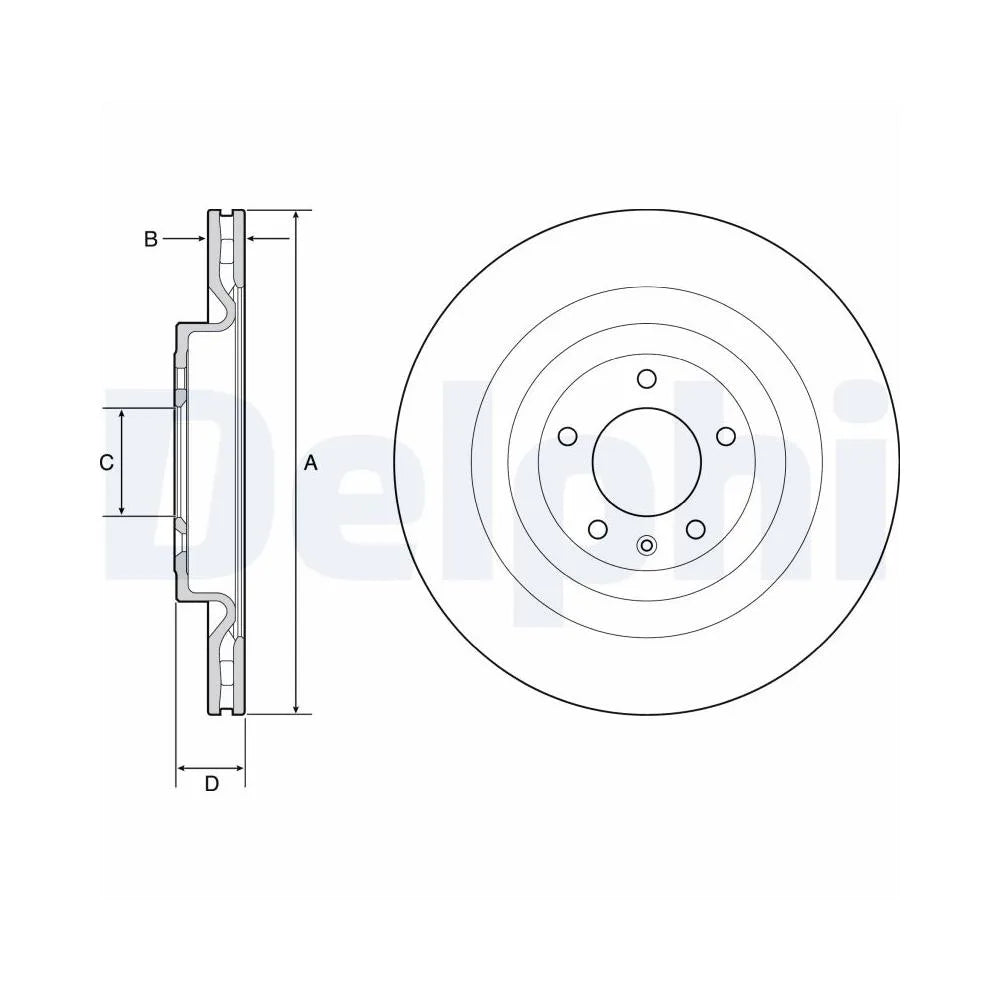 Discuri Frana Delphi pentru Land Rover Defender Station/Defender/Discovery/Range Rover - BG9126C
