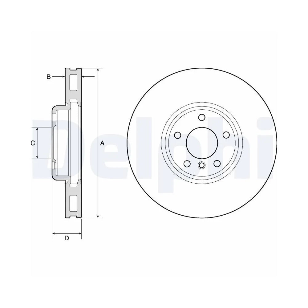 Discuri Frana Delphi pentru BMW 5/5 Gran/5 Touring - BG9156C