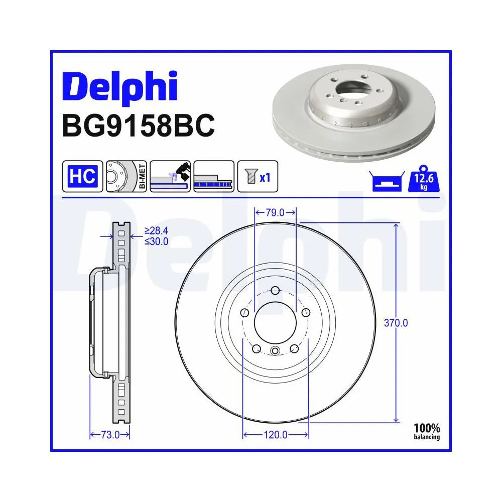 Discuri Frana Delphi pentru BMW 3/4 - BG9158BC