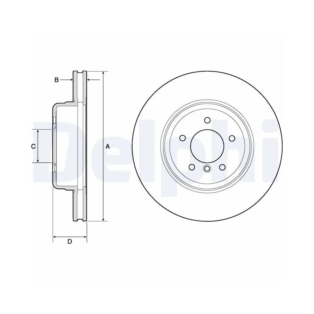 Discuri Frana Delphi pentru BMW 5/5 Touring/6 - BG9163C