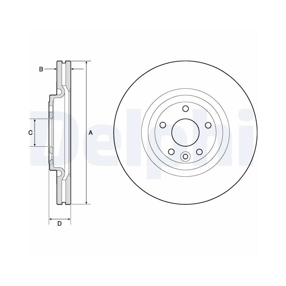 Discuri Frana Delphi pentru Jaguar Xe/Xf/Xf Sportbrake - BG9166C