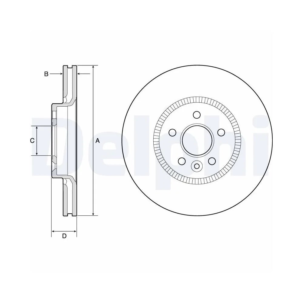 Discuri Frana Delphi pentru Ford Mondeo - BG9184C