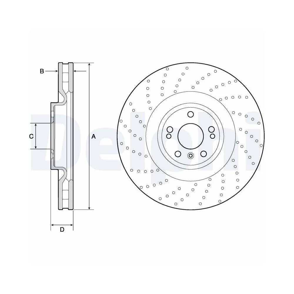 Discuri Frana Delphi pentru Mercedes-Benz Gl Class/Gle/Gls/M Class - BG9185C
