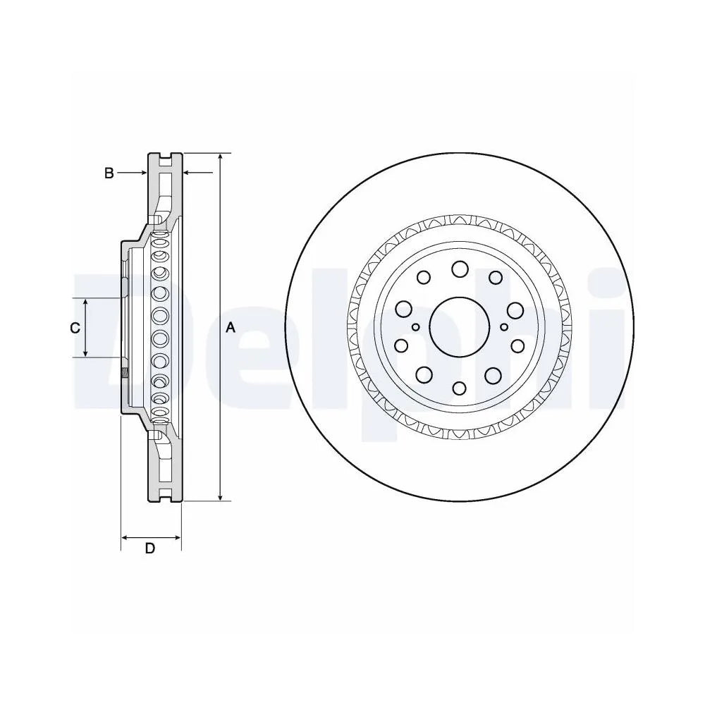 Discuri Frana Delphi pentru Lexus Ls - BG9186C