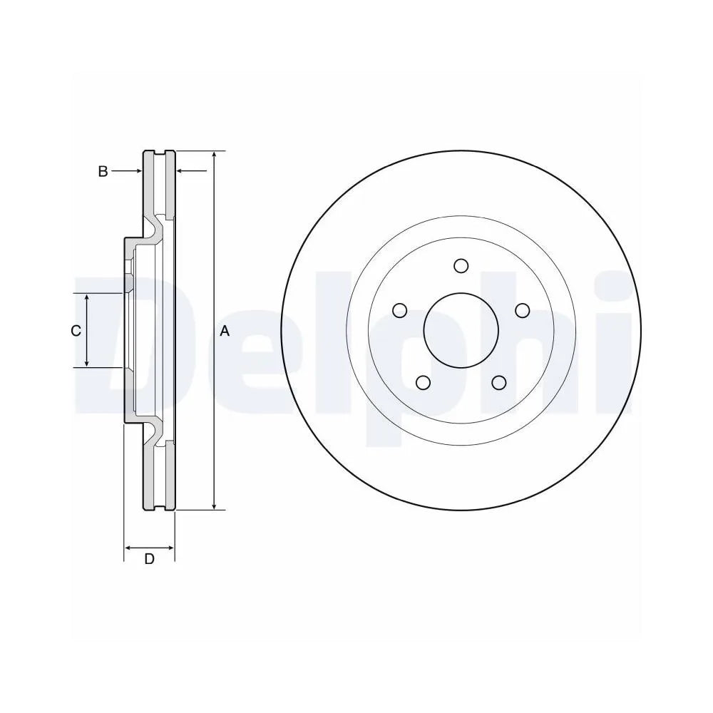 Discuri Frana Delphi pentru Nissan X Trail, Renault Koleos - BG9195C