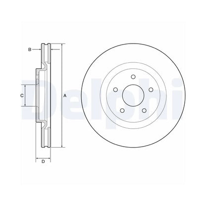 Discuri Frana Delphi pentru Nissan X Trail, Renault Koleos - BG9195C