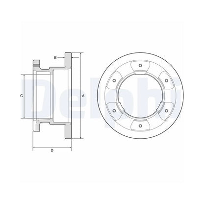 Discuri Frana Delphi pentru Iveco Daily - BG9201