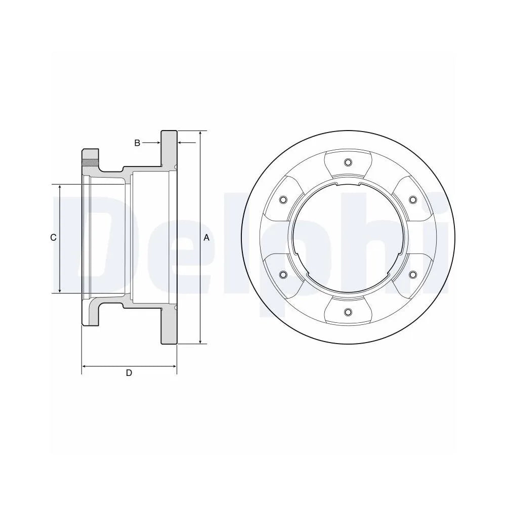 Discuri Frana Delphi pentru Iveco Daily - BG9201