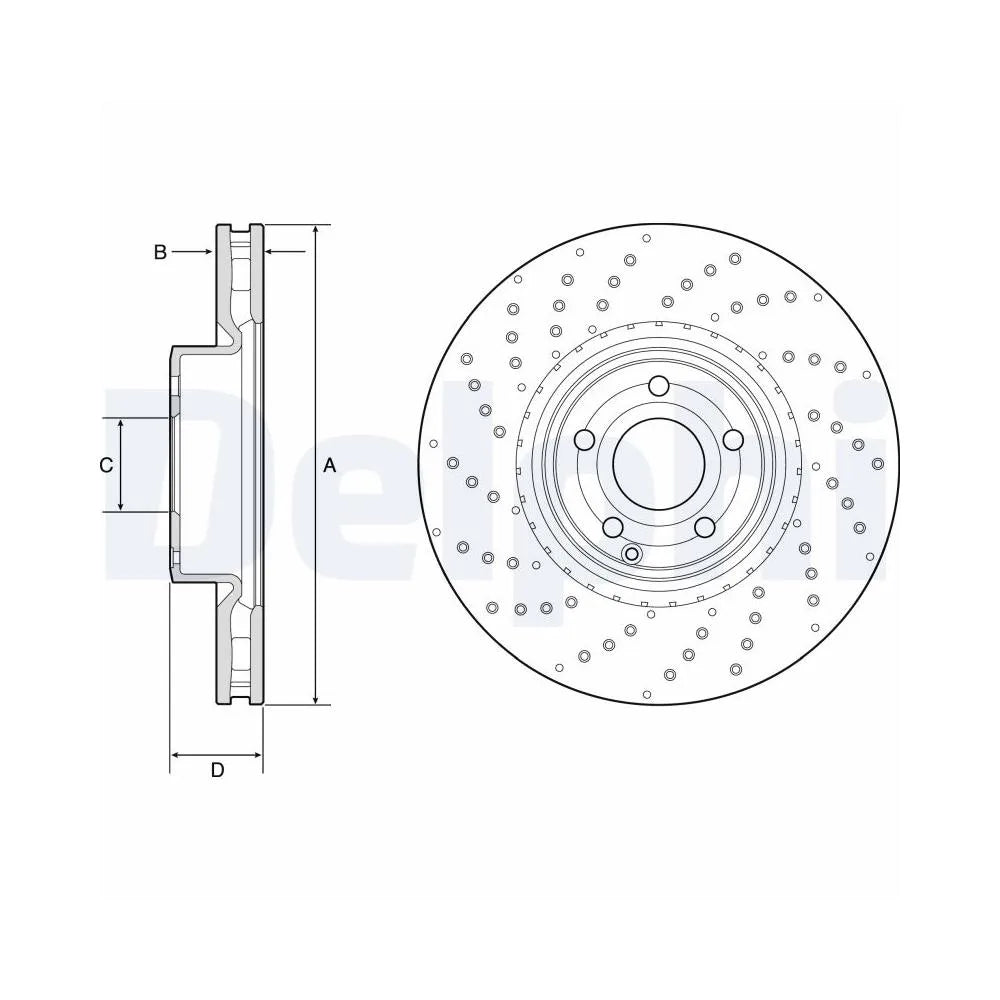 Discuri Frana Delphi pentru Mercedes-Benz Sl - BG9216C