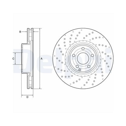 Discuri Frana Delphi pentru Mercedes-Benz Sl - BG9216C