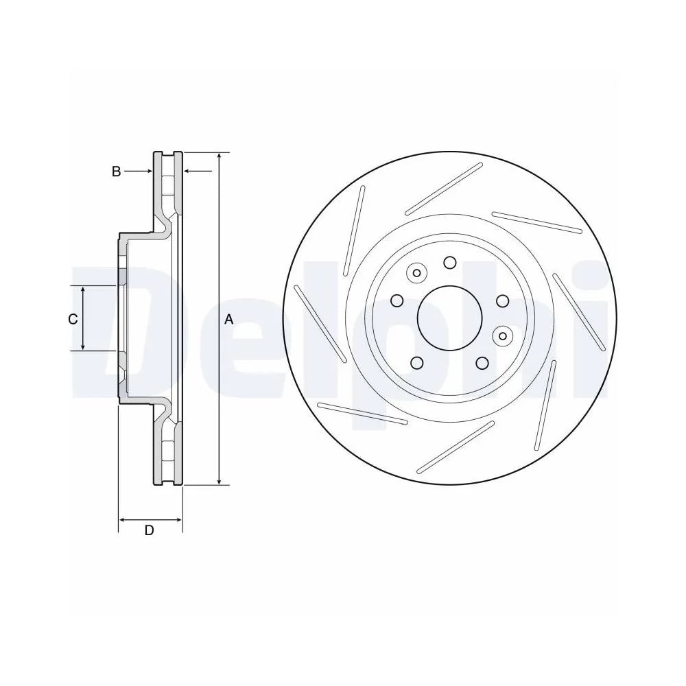 Discuri Frana Delphi pentru Renault Megane - BG9224C