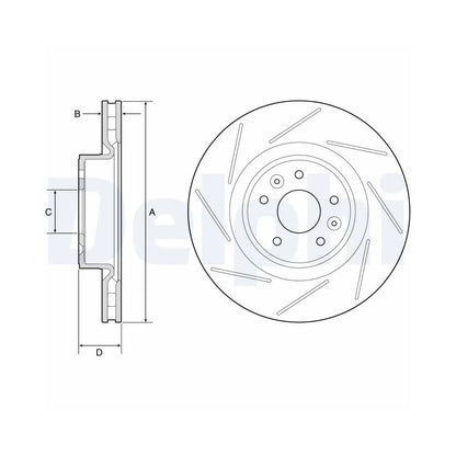 Discuri Frana Delphi pentru Renault Megane - BG9224C