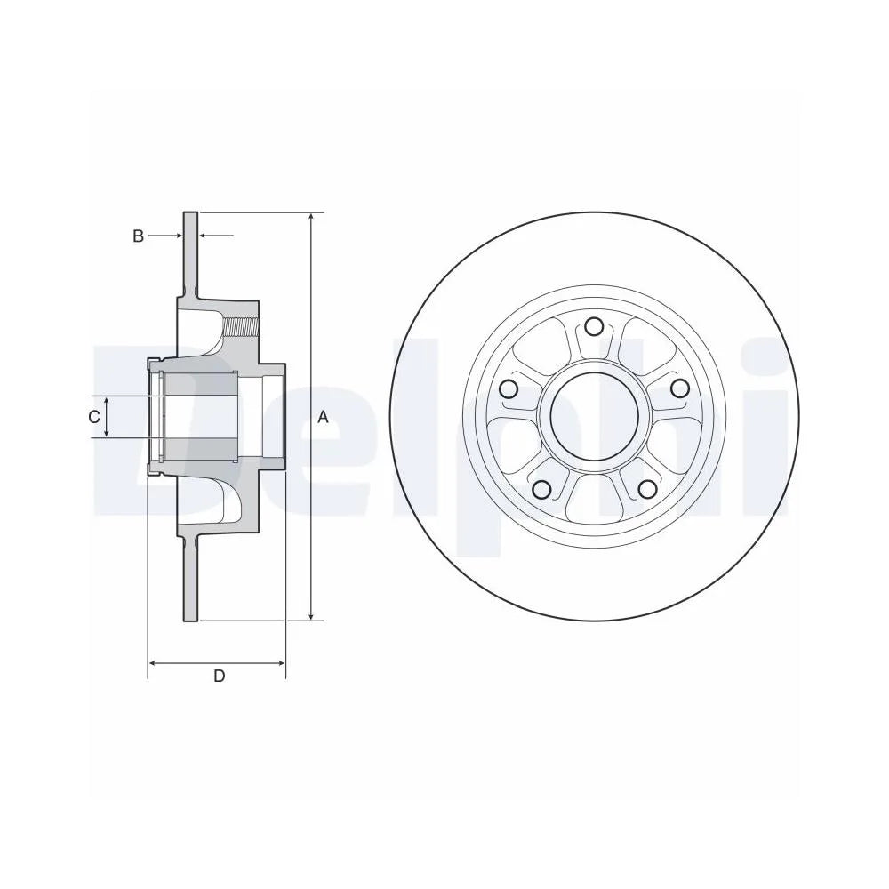 Discuri Frana Delphi pentru Renault Megane - BG9230RSC