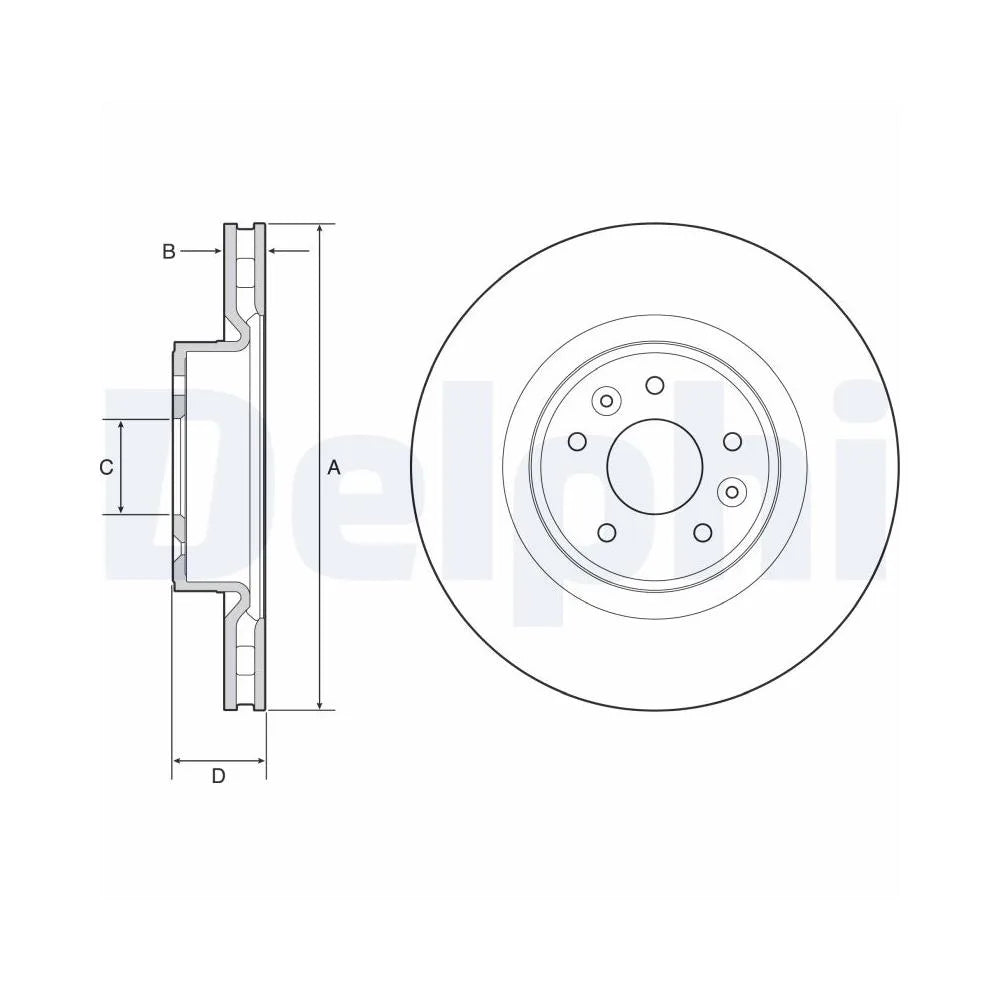 Discuri Frana Delphi pentru Renault Megane - BG9232C