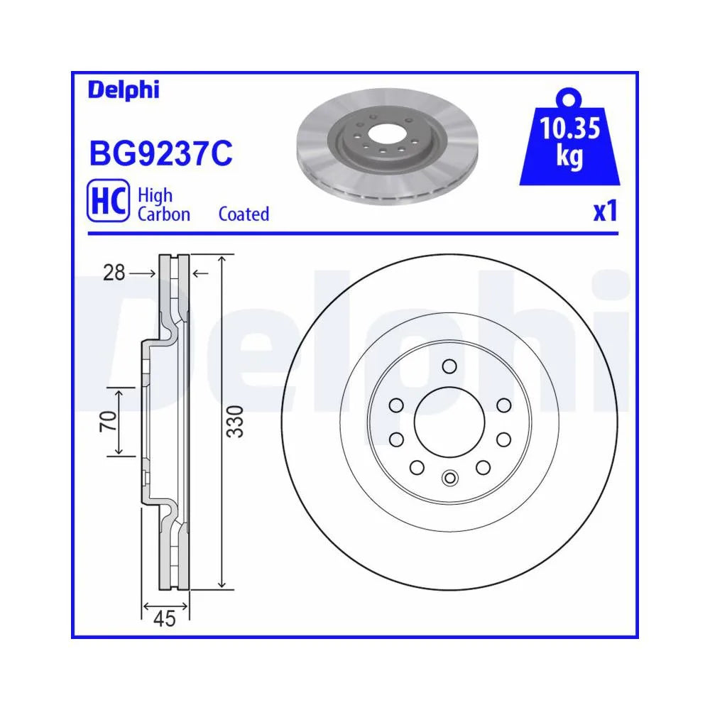 Discuri Frana Delphi pentru Opel Corsa - BG9237C