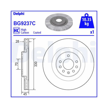 Discuri Frana Delphi pentru Opel Corsa - BG9237C