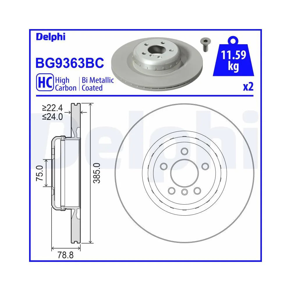 Discuri Frana Delphi pentru BMW X5/X6 - BG9363BC