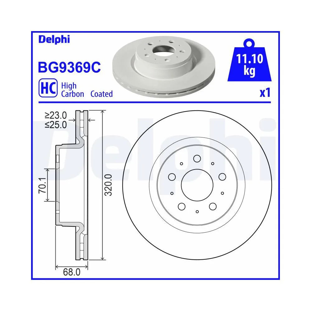 Discuri Frana Delphi pentru Tesla 3 - BG9369C