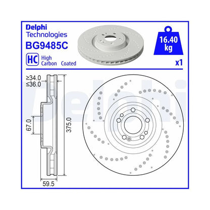 Discuri Frana Delphi pentru Mercedes-Benz Gle/Gls - BG9485C