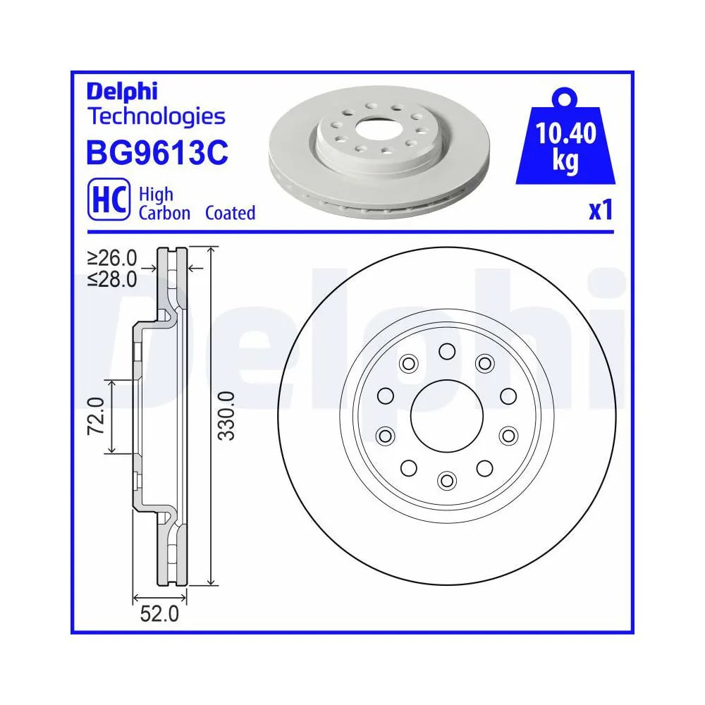 Discuri Frana Delphi pentru Jeep Grand Cherokee - BG9613C