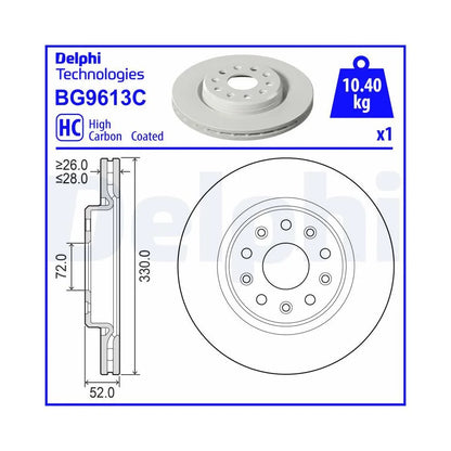Discuri Frana Delphi pentru Jeep Grand Cherokee - BG9613C