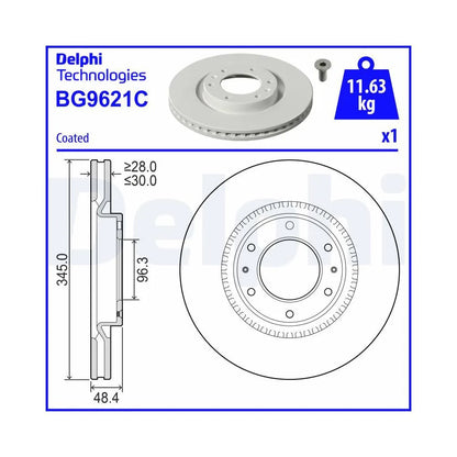 Discuri Frana Delphi pentru Hyundai Staria Bus/Staria - BG9621C