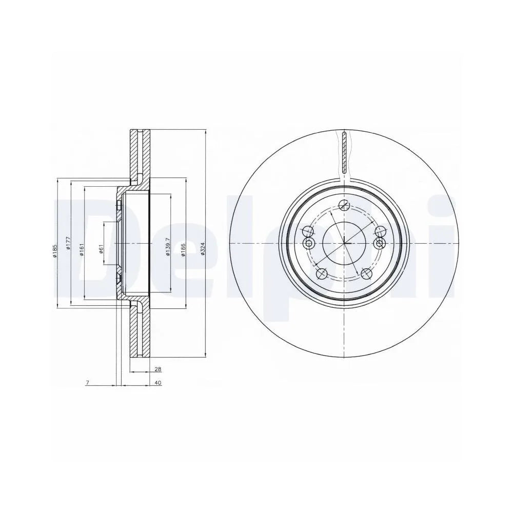 Discuri Frana Delphi pentru Renault Espace/Vel Satis - BG9687