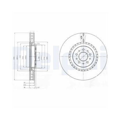 Discuri Frana Delphi pentru Alfa Romeo 147/156/156 Sportwagon/Gt - BG9843