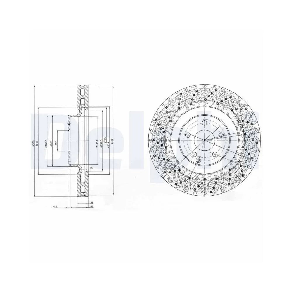 Discuri Frana Delphi pentru Mercedes-Benz Cls/E Class/E Class T Model/S Class/S Class Cupe - BG9878