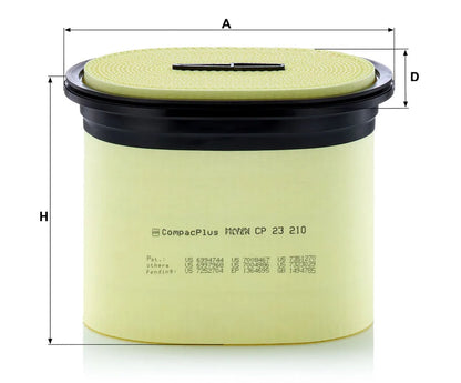Filtru Aer MANN-FILTER pentru Basak, Caterpillar - CP 23 210