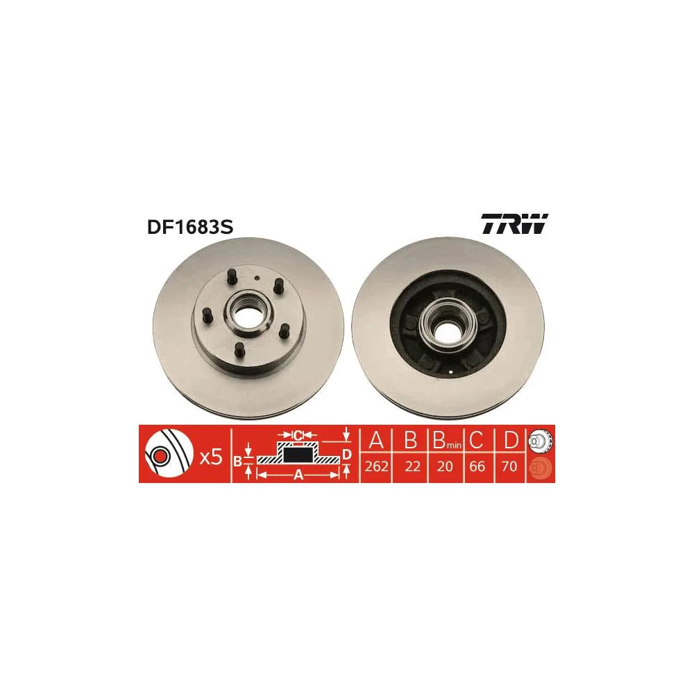 Discuri Frana TRW pentru Volvo 740 - DF1683S