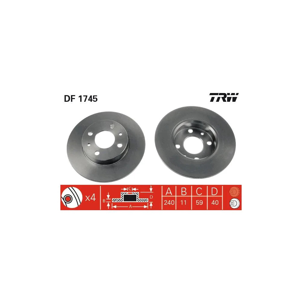 Disc Frana TRW - DF1745