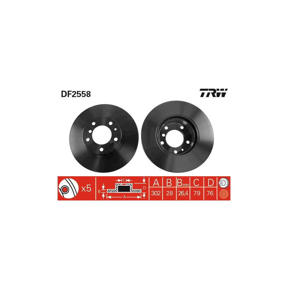 Disc Frana TRW pentru BMW 5/5 Touring/7 - DF2558
