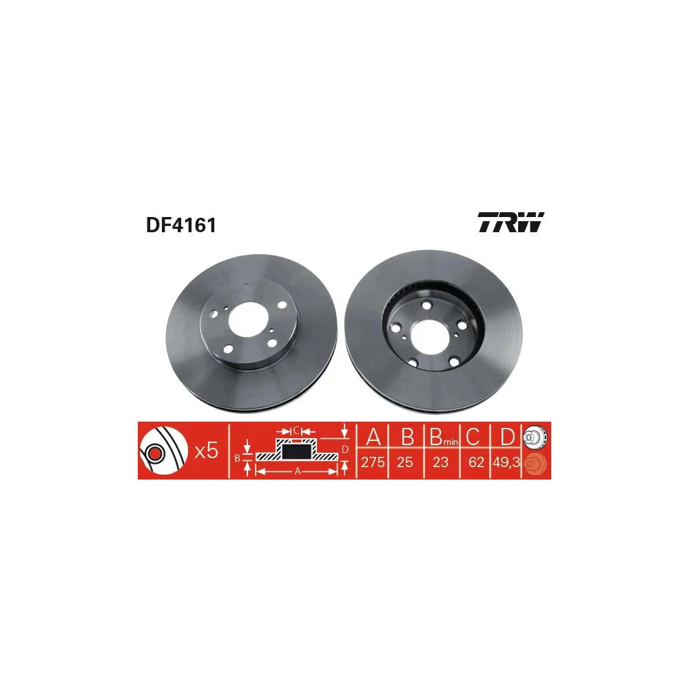 Disc Frana TRW pentru Toyota Rav 4 - DF4161
